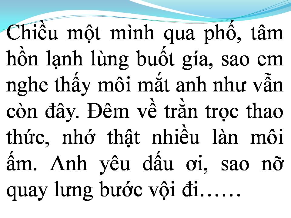 Lời bài hát TÌNH XA KHUẤT