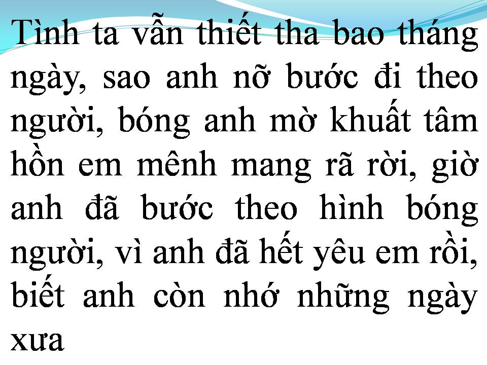 Lời bài hát TÌNH XA KHUẤT
