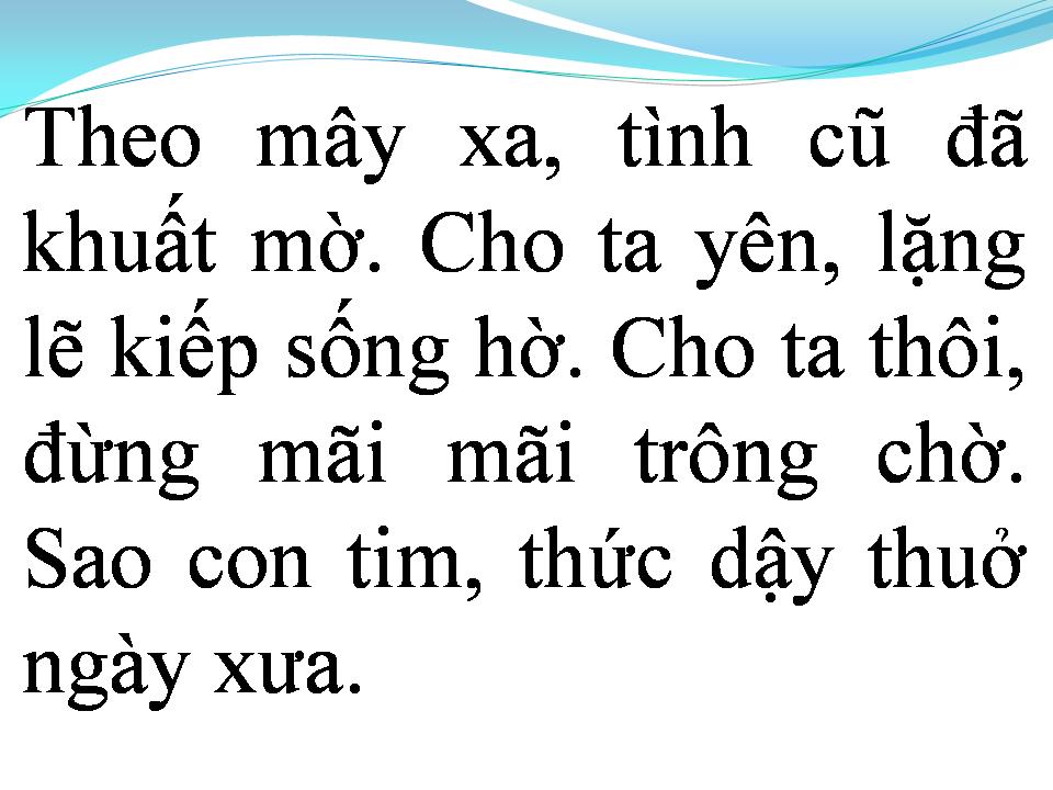 Lời bài hát TÌNH XƯA