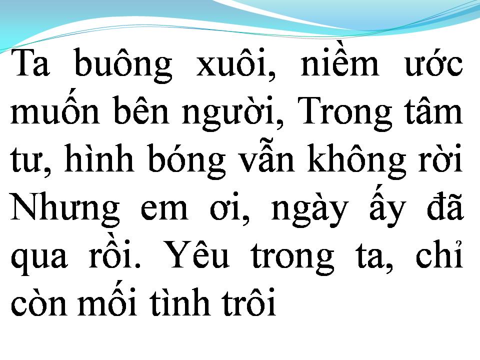 Lời bài hát TÌNH XƯA