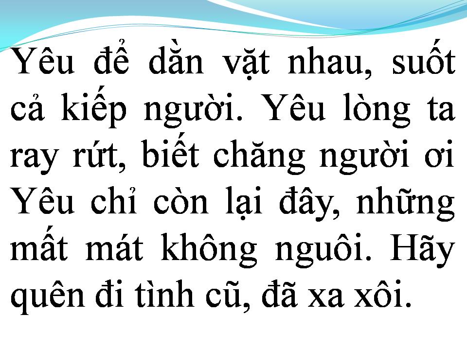Lời bài hát TÌNH XƯA