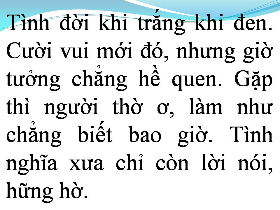 Lời bài hát TÌNH XƯA NGHĨA CŨ 