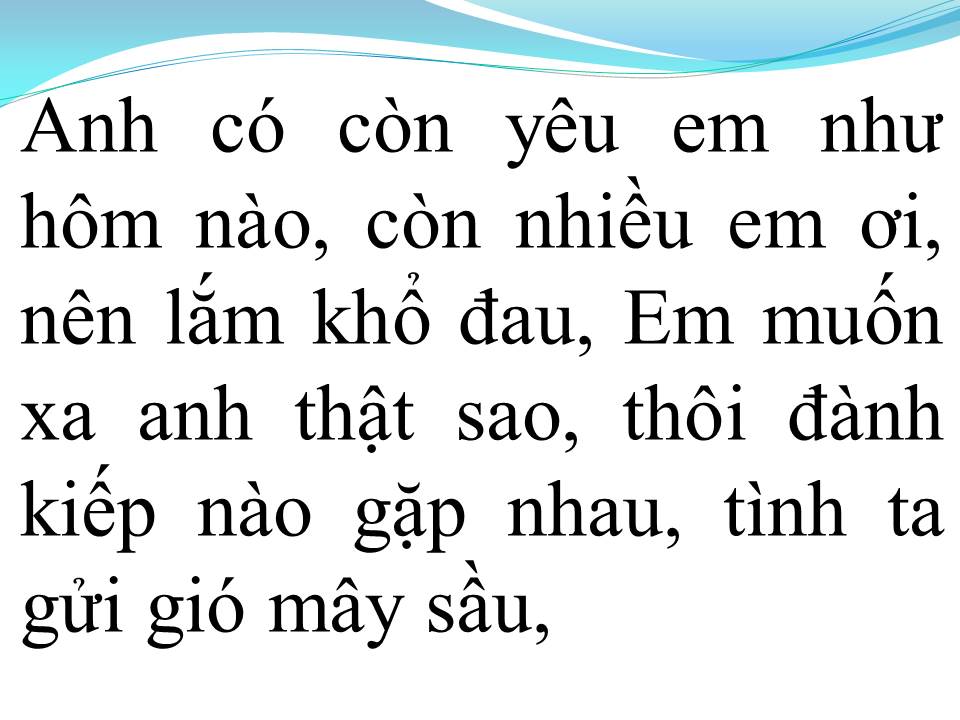 Lời bài hát TÌNH YÊU CÁCH TRỞ