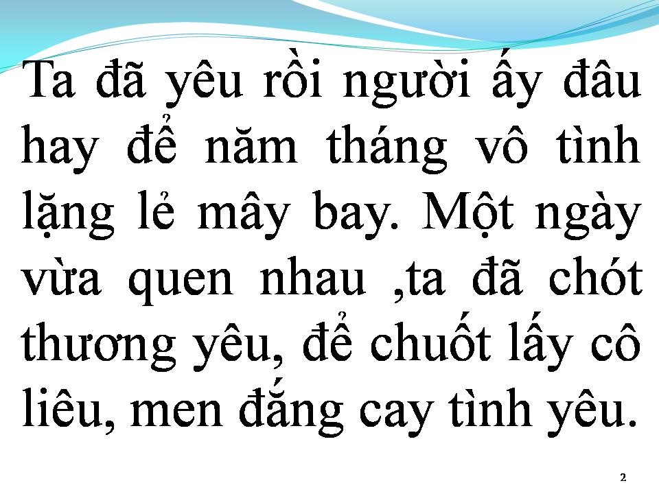 Lời bài hát TÌNH YÊU ĐƠN PHƯƠNG