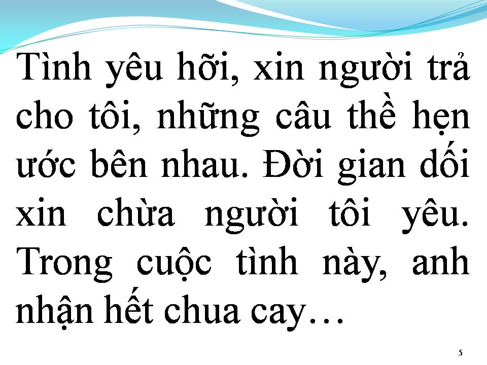 Lời bài hát TÌNH YÊU KHÔNG CÓ LỖI
