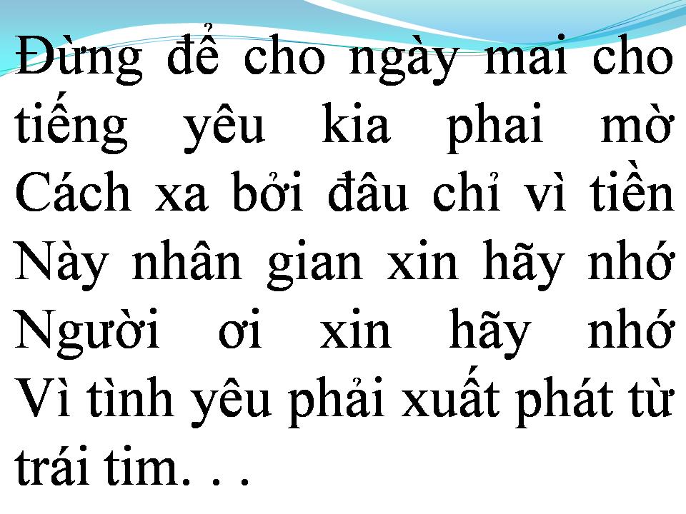 Lời bài hát TÌNH YÊU KHÔNG ĐỔI CHÁC