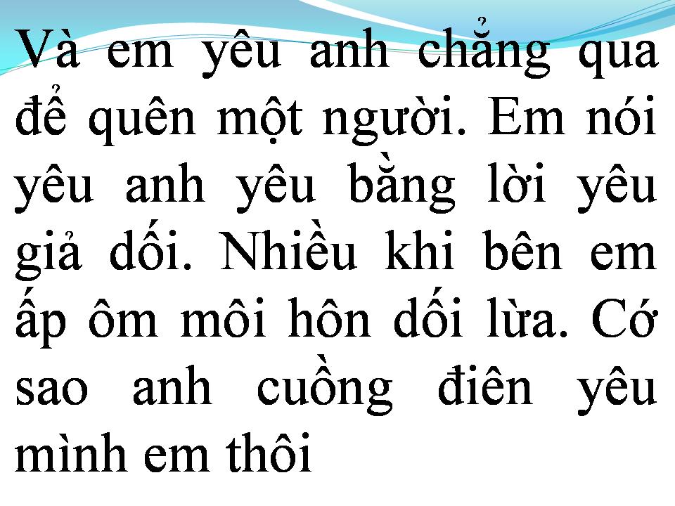 Lời bài hát TÌNH YÊU KHÔNG VAN XIN