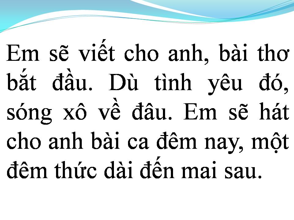 Lời bài hát TÌNH YÊU LÀ MÃI MÃI