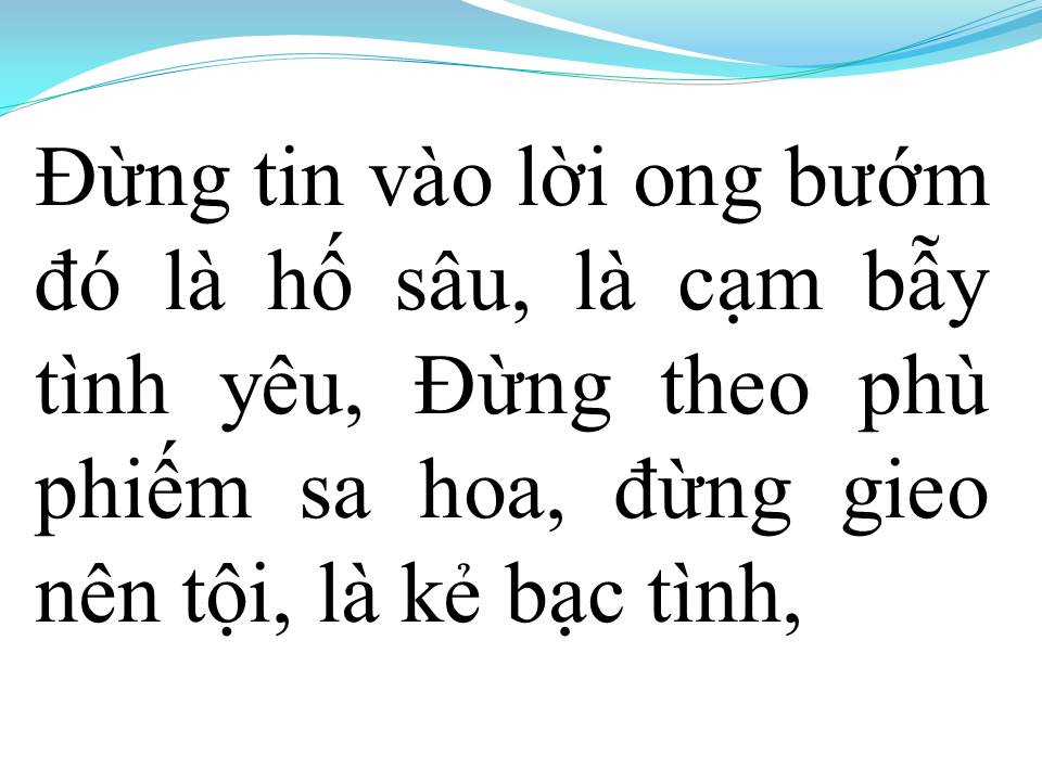 Lời bài hát CẠM BẪY TÌNH YÊU