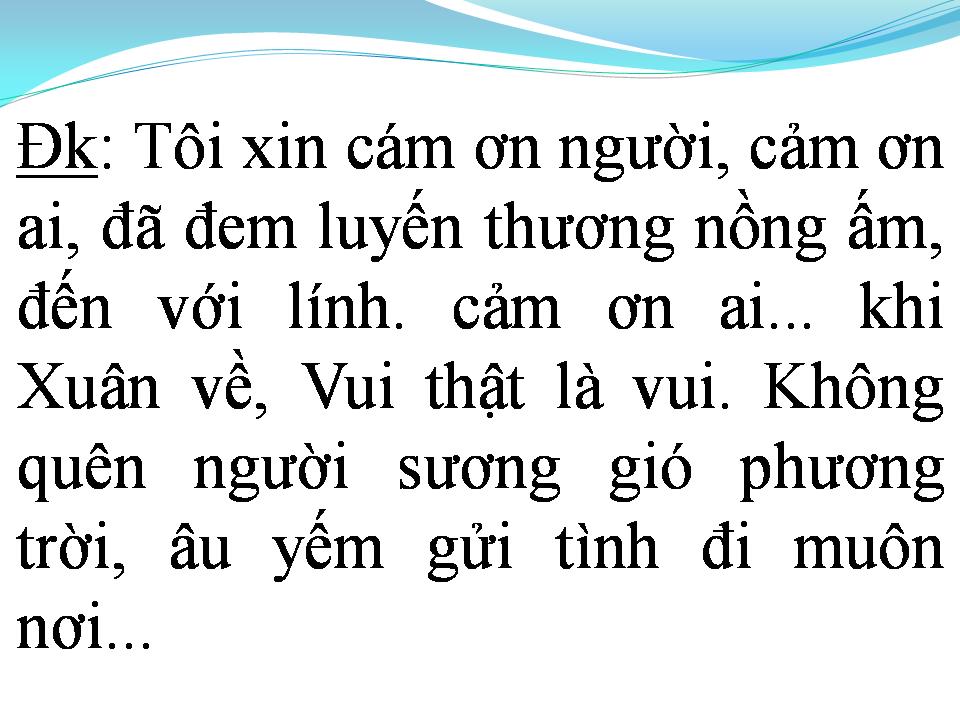 Lời bài hát CÁM ƠN 