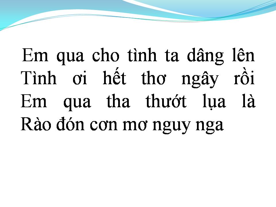Lời bài hát CÁM ƠN MỘT ĐÓA XUÂN NGỜI