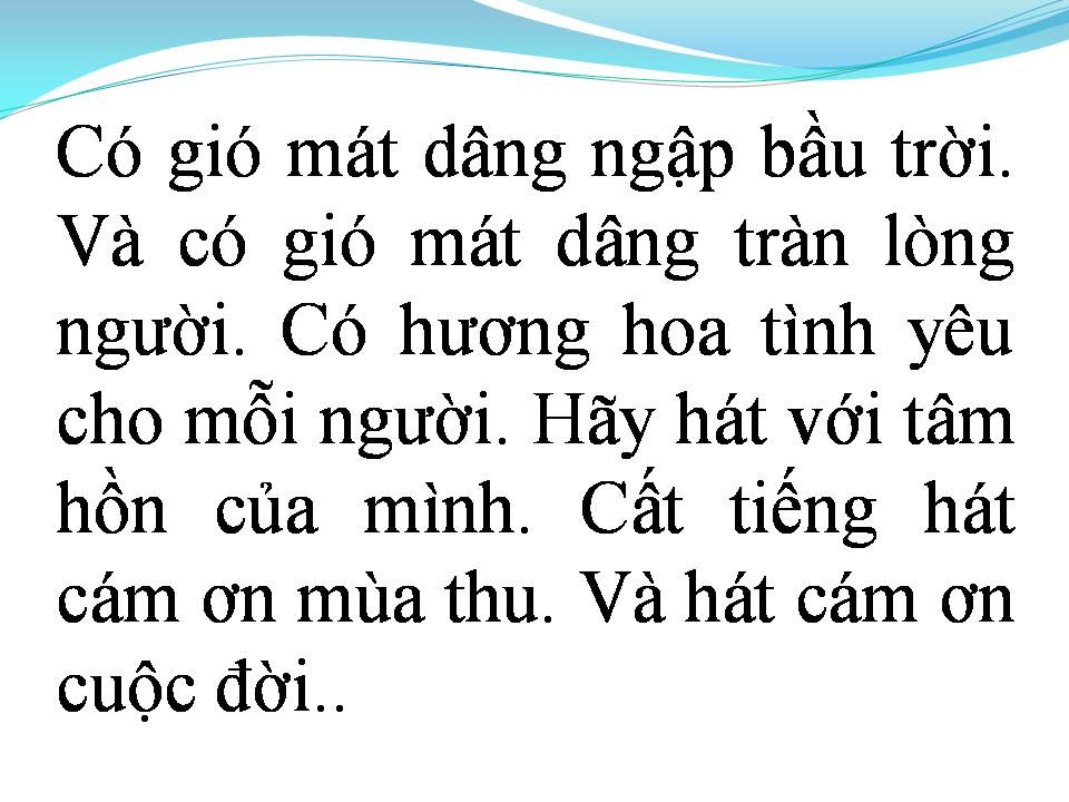 Lời bài hát CÁM ƠN MÙA THU