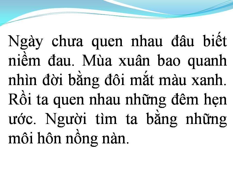Lời bài hát CÁM ƠN NGƯỜI TÌNH