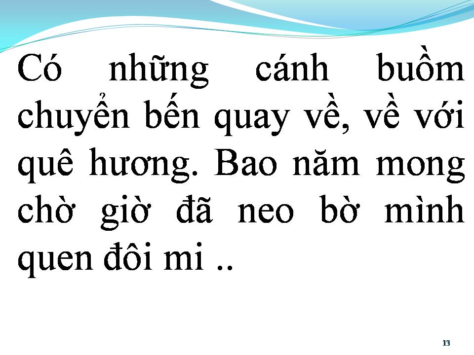 Lời bài hát CÁNH BUỒM CHUYỂN BẾN