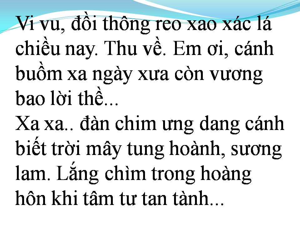 Lời bài hát CÁNH BUỒM XA XƯA