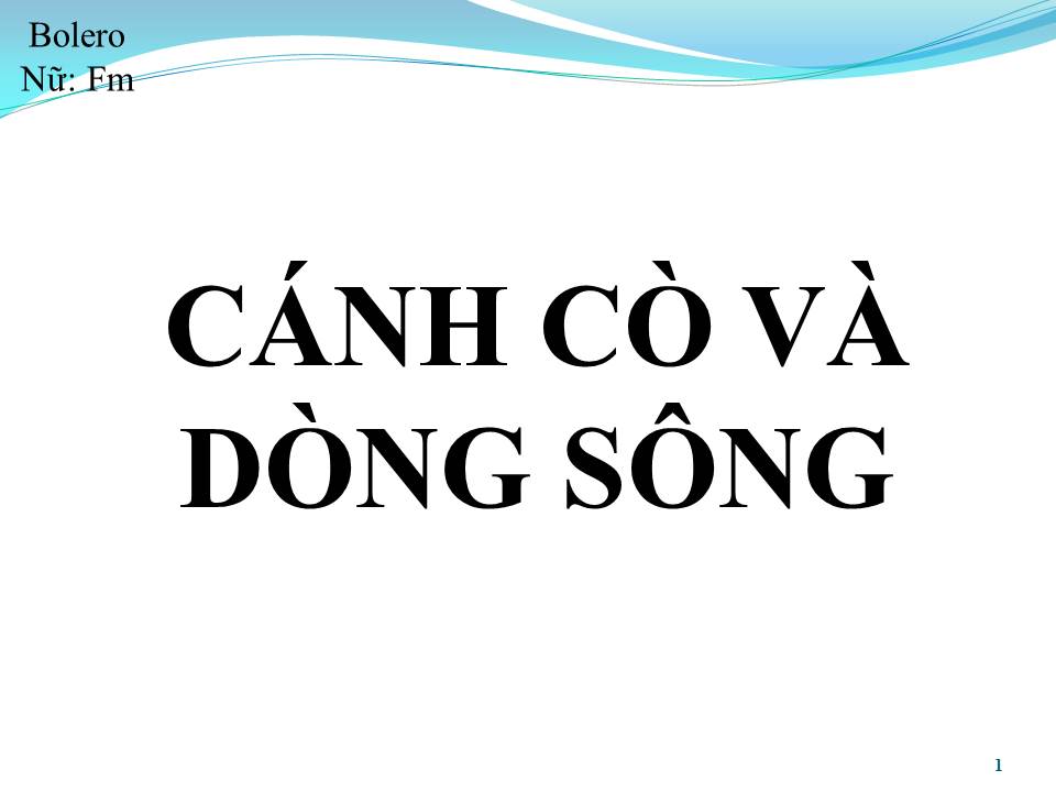 Lời bài hát CÁNH CÒ VÀ DÒNG SÔNG