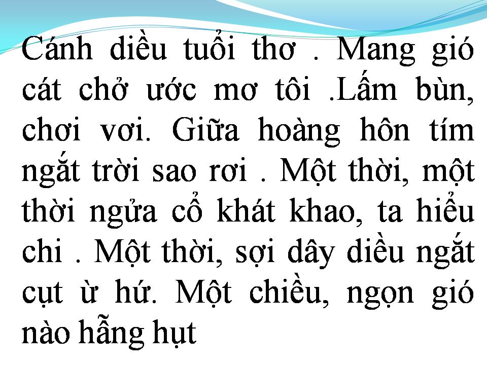 Lời bài hát CÁNH DIỀU