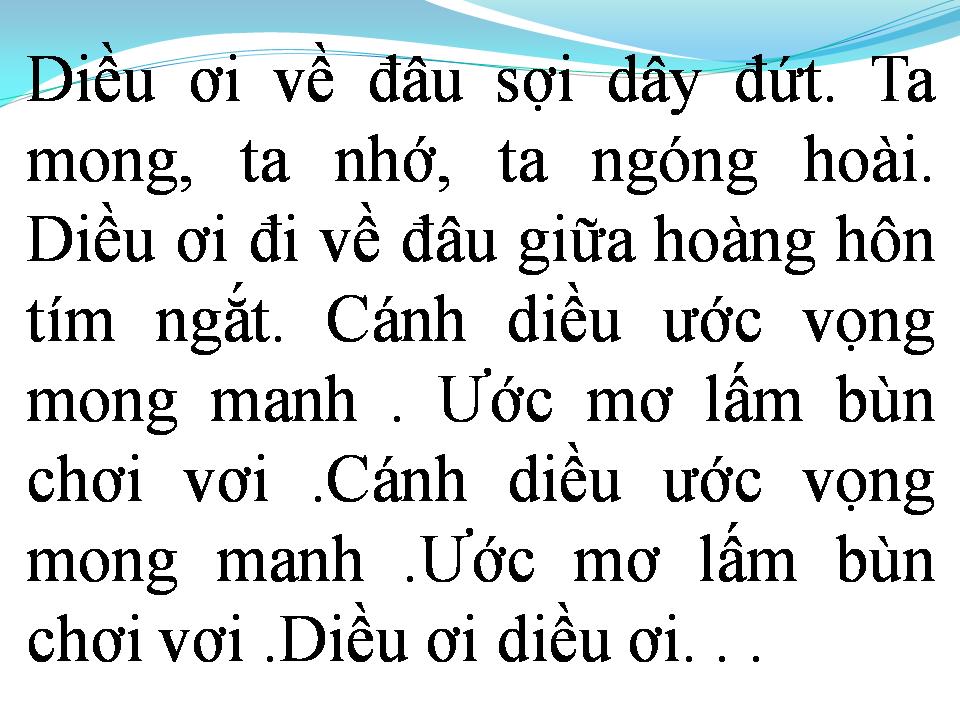 Lời bài hát CÁNH DIỀU