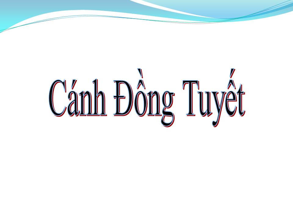 Lời bài hát CÁNH ĐỒNG TUYẾT