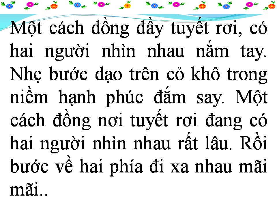 Lời bài hát CÁNH ĐỒNG TUYẾT