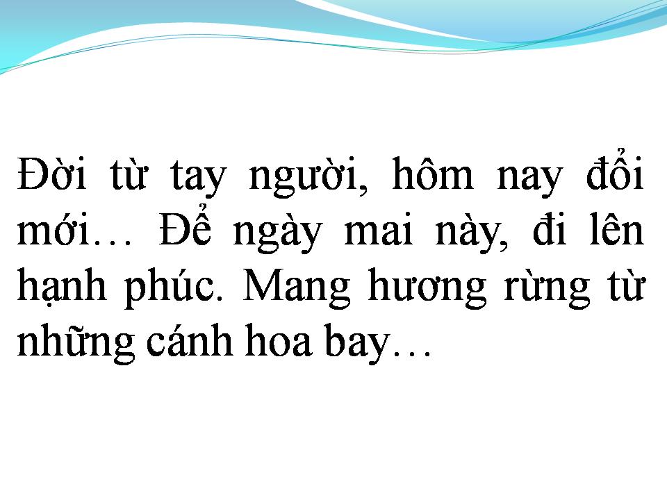 Lời bài hát CÁNH HOA BAY