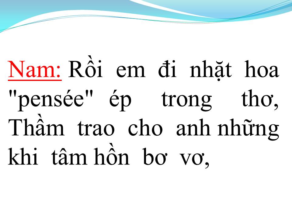 Lời bài hát CÁNH HOA YÊU (SONG CA)