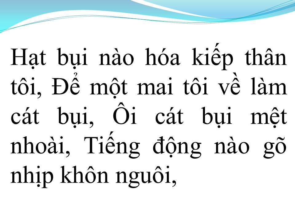 Lời bài hát CÁT BỤI