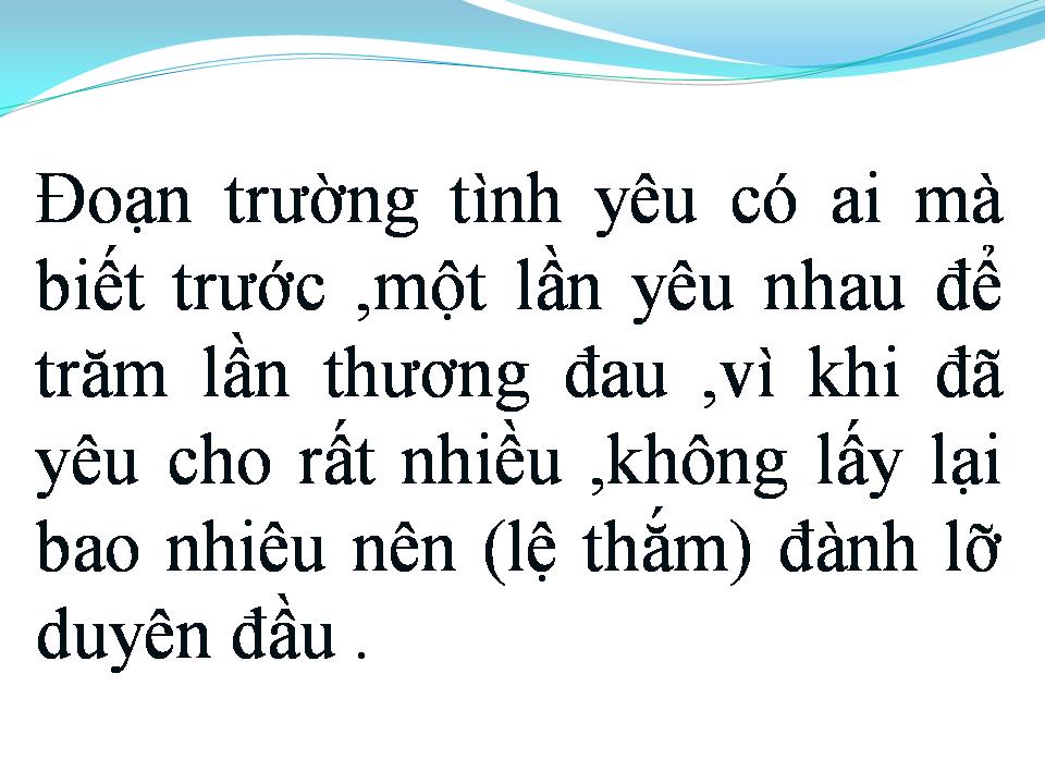 Lời bài hát CAY ĐẮNG TÌNH ĐỜI