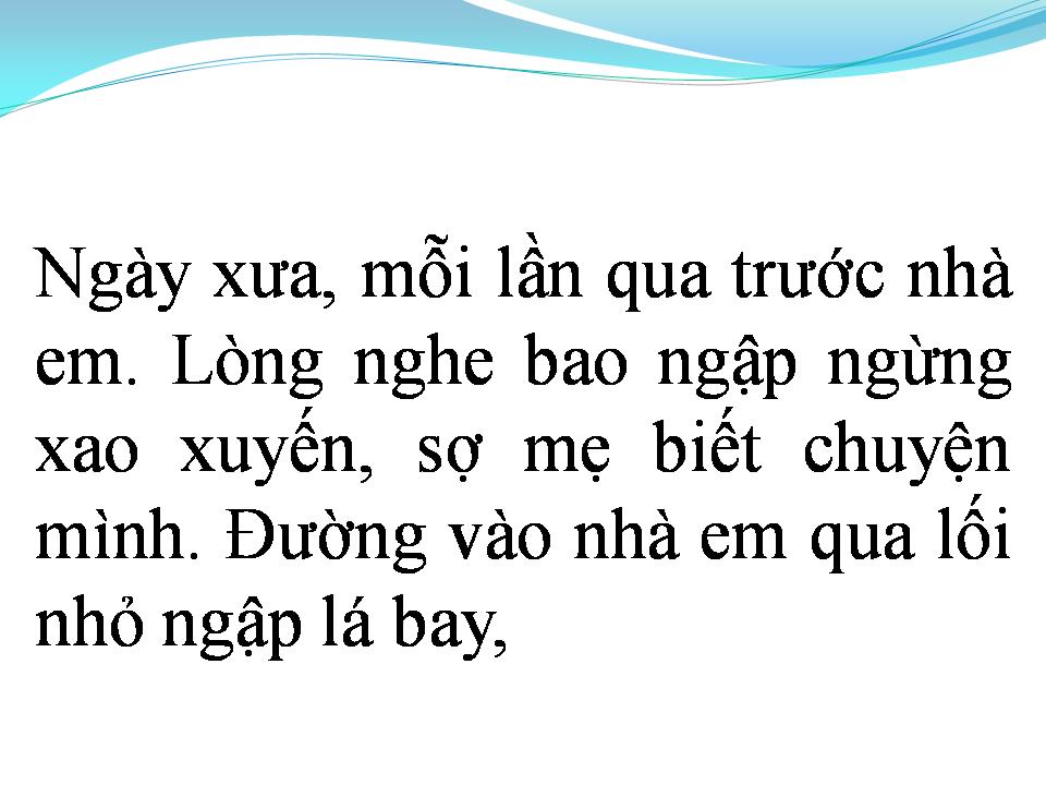 Lời bài hát CĂN NHÀ DĨ VÃNG