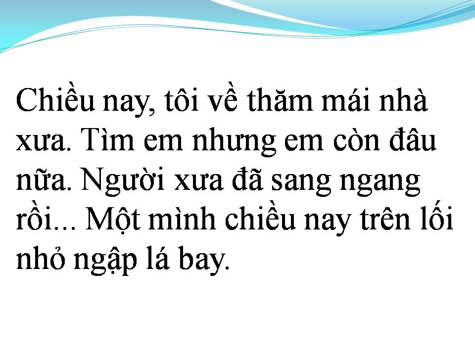 Lời bài hát CĂN NHÀ DĨ VÃNG