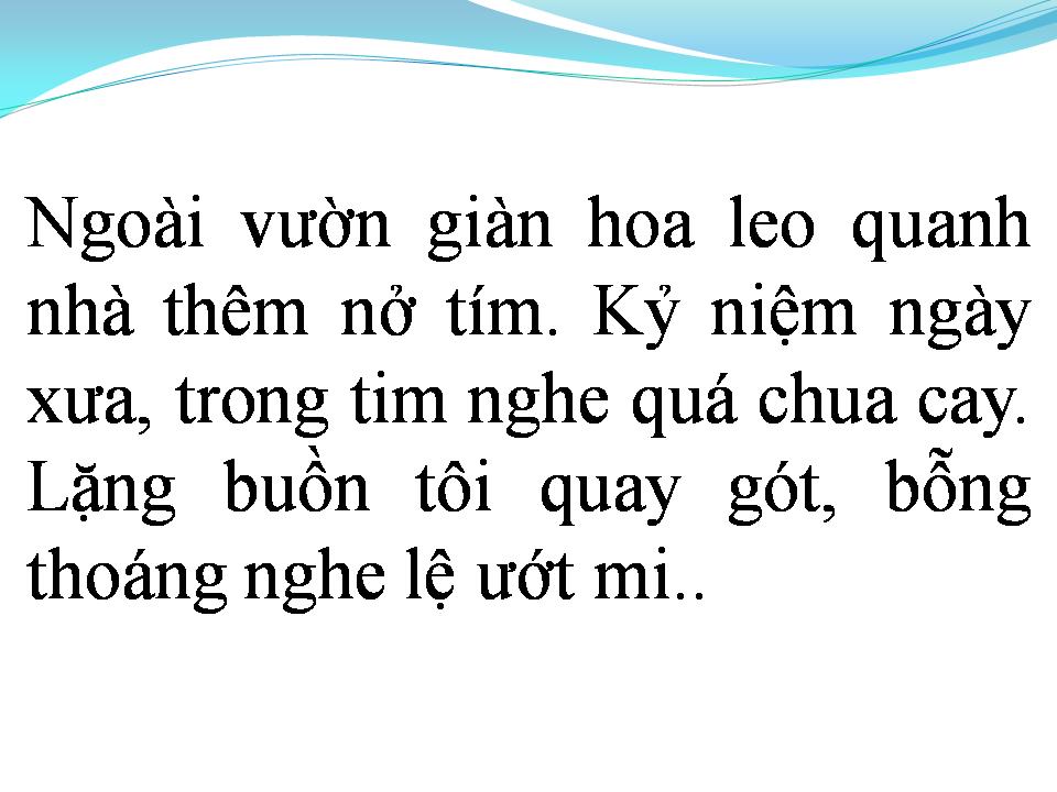 Lời bài hát CĂN NHÀ DĨ VÃNG