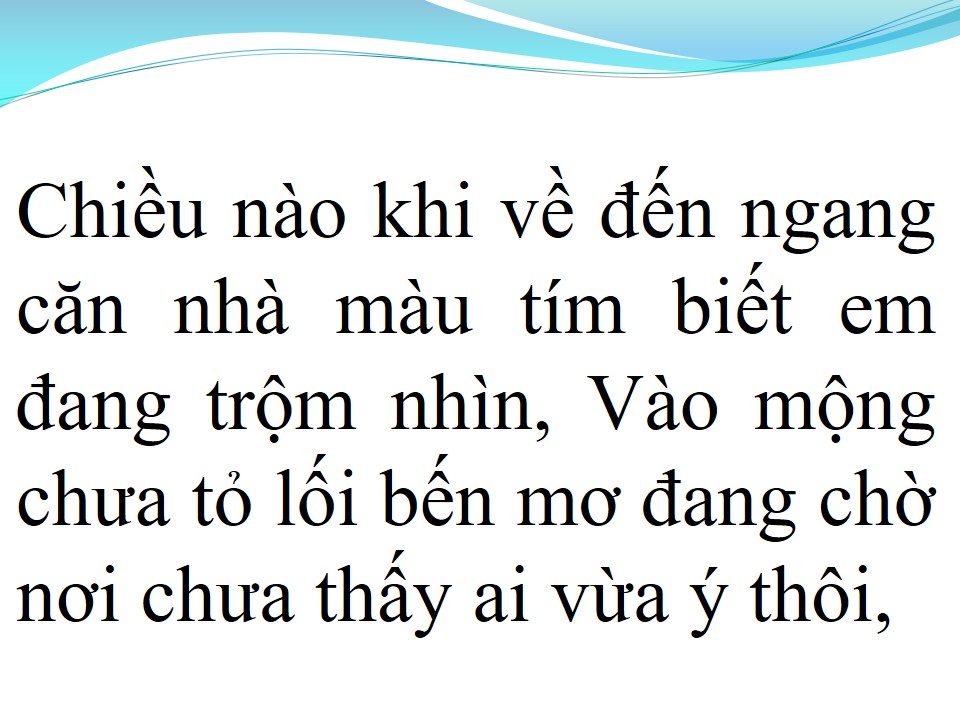 Lời bài hát CĂN NHÀ MÀU TÍM