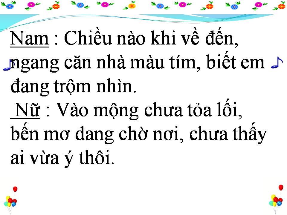 Lời bài hát CĂN NHÀ MÀU TÍM (TÂN CỔ)