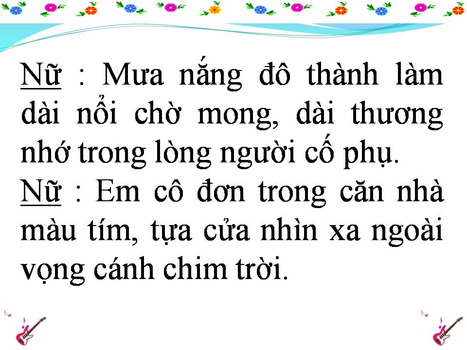Lời bài hát CĂN NHÀ MÀU TÍM (TÂN CỔ)