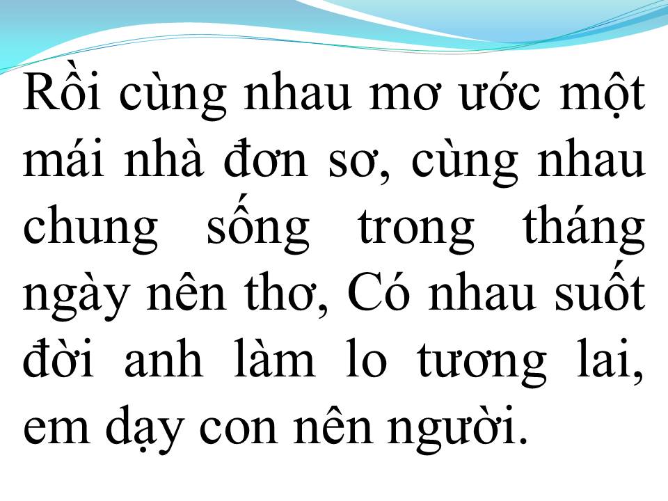 Lời bài hát CĂN NHÀ MỘNG ƯỚC