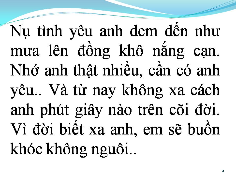 Lời bài hát CẦN CÓ ANH YÊU