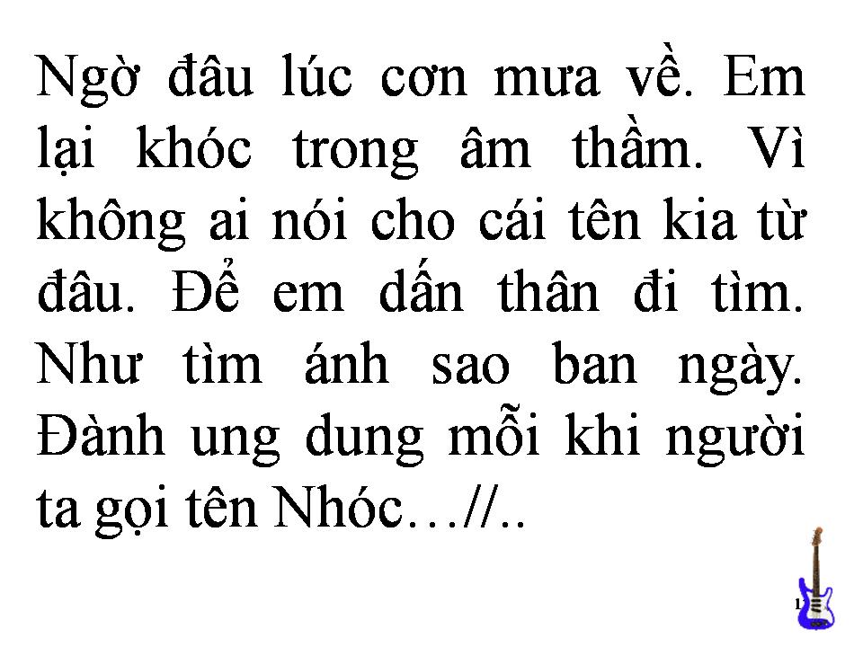 Lời bài hát CẦN MỘT CÁI TÊN