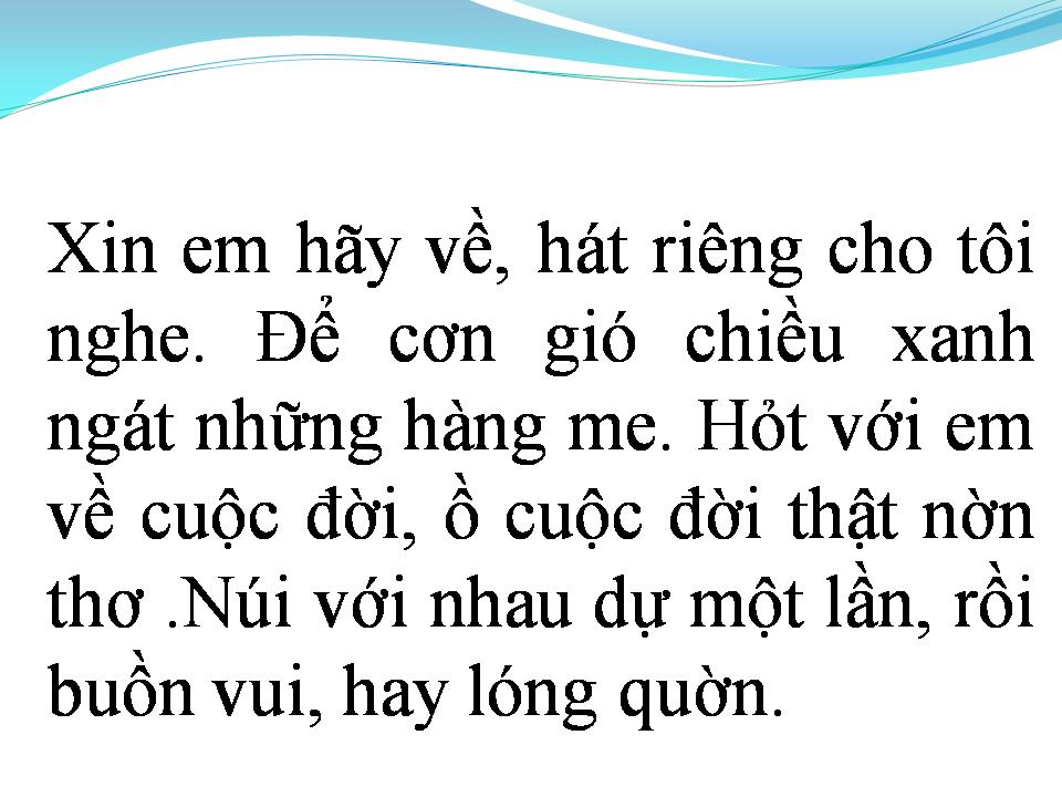Lời bài hát CÂU CHUYỆN NHỎ CỦA TÔI