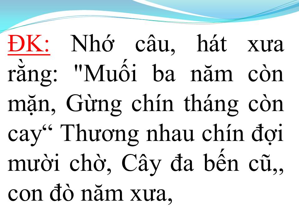 Lời bài hát CÂU HÁT TÌNH QUÊ