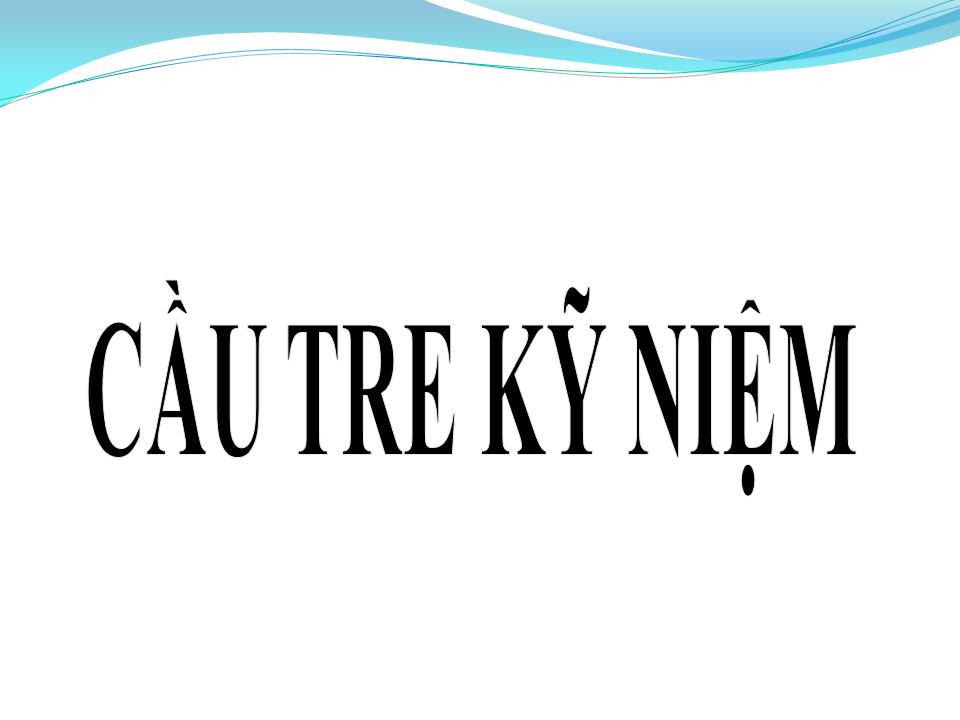 Lời bài hát CẦU TRE KỶ NIỆM