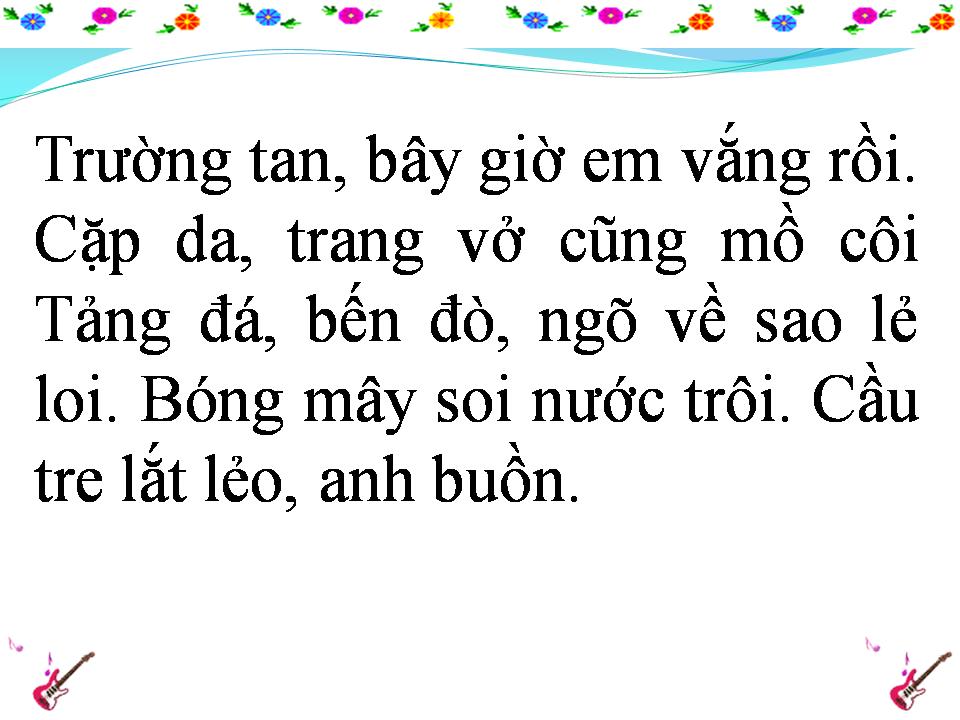 Lời bài hát CẦU TRE KỶ NIỆM