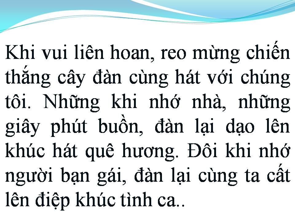 Lời bài hát CÂY ĐÀN GHI TA CỦA ĐẠI ĐỘI BA