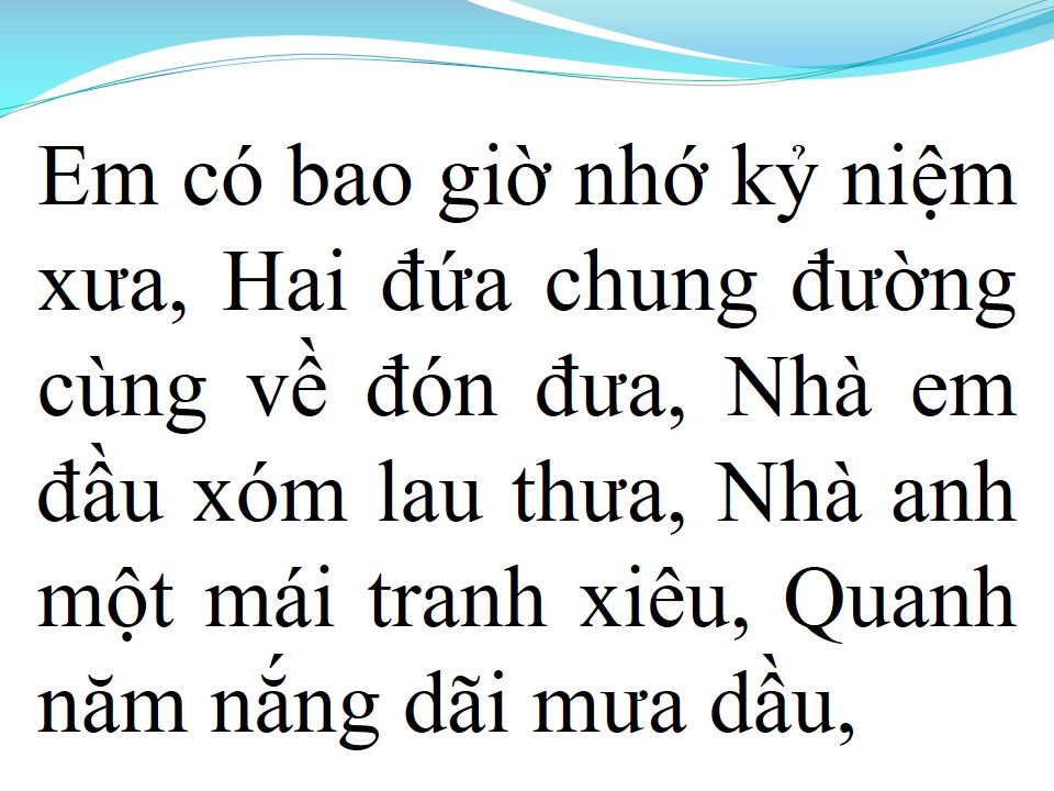 Lời bài hát HAI MÁI NHÀ TRANH (CÓ BAO GIỜ) 