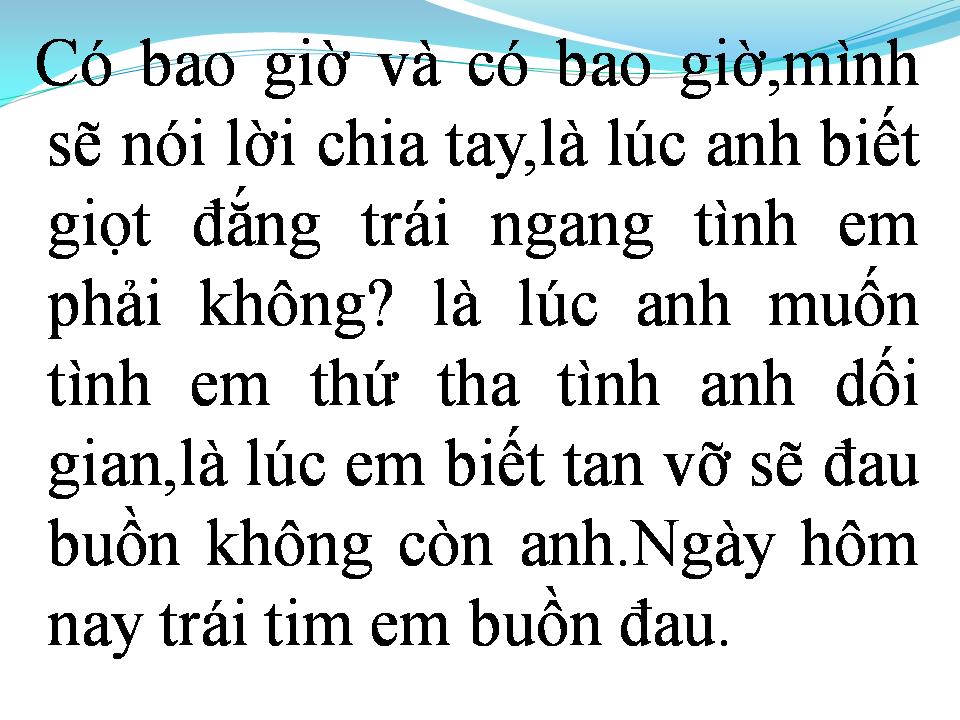 Lời bài hát CÓ BAO GIỜ
