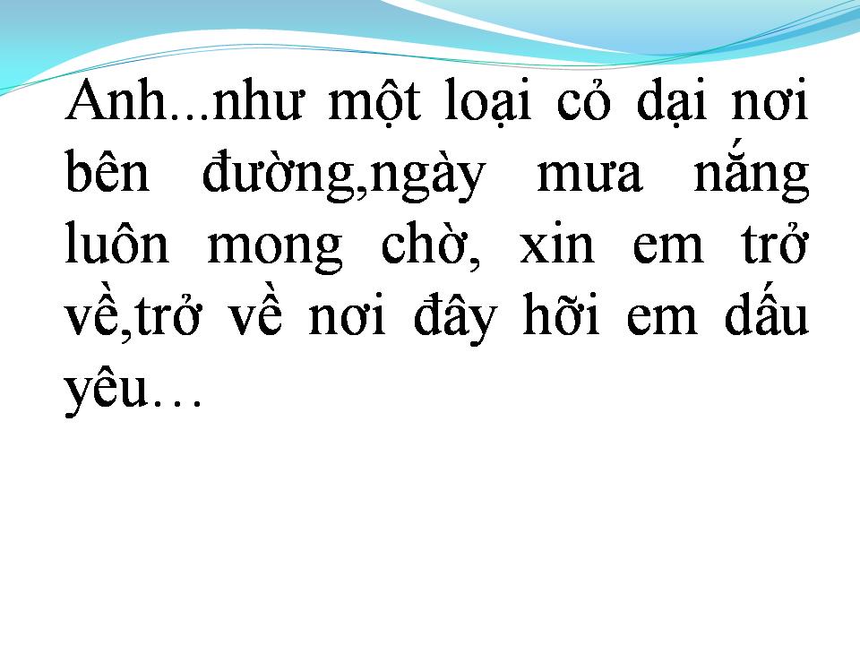 Lời bài hát CỎ DẠI VEN ĐƯỜNG