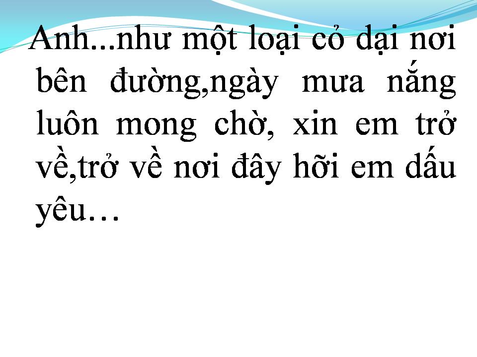 Lời bài hát CỎ DẠI VEN ĐƯỜNG