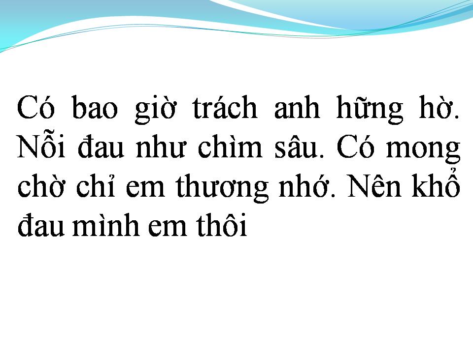 Lời bài hát CÓ KHI NÀO