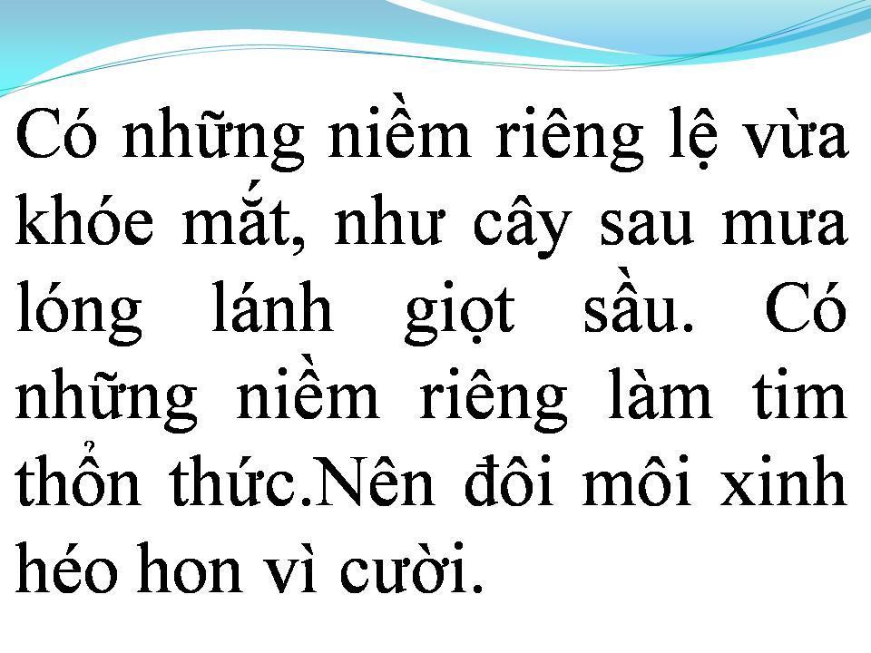 Lời bài hát CÓ NHỮNG NIỀM RIÊNG