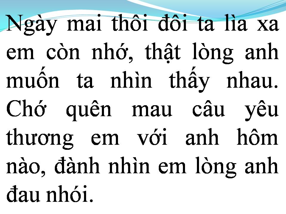 Lời bài hát TÌNH YÊU MANG THEO