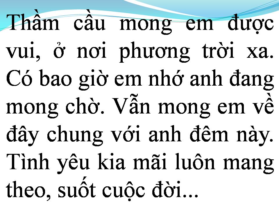 Lời bài hát TÌNH YÊU MANG THEO